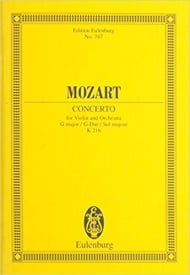 Mozart: Violin Concerto in G K216 (Study Score) published by Eulenburg