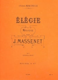 Massenet: Elegie No.2 for Soprano published by Heugel