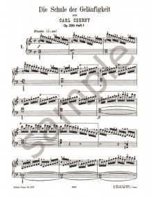 Czerny: School of Velocity Opus 299 for Piano published by Peters