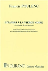 Poulenc: Litanies a la vierge noir published by Durand - Choral Score