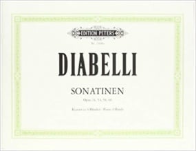 Diabelli: Sonatinas Opus 24, 54, 58, 60 for Piano Duet published by Peters Edition