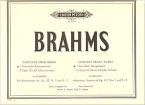Brahms: Complete Organ Works Volume 1 published by Peters