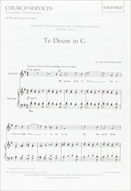 Vaughan Williams: Te Deum in G SATB published by OUP