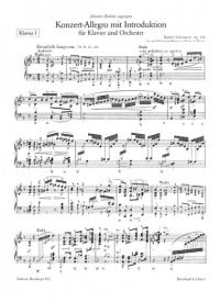 Schumann: Konzert-Allegro in D minor Opus 134 for Two Pianos published by Breitkopf