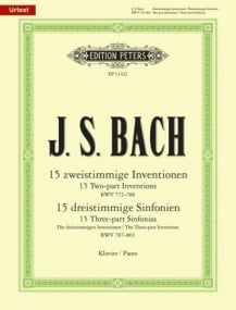 Bach: Inventions & Sinfonias (BWV772-801) for Piano published by Peters