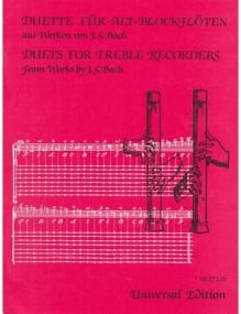 Bach: Duets from Works of J.S.Bach for Treble Recorder published by Universal