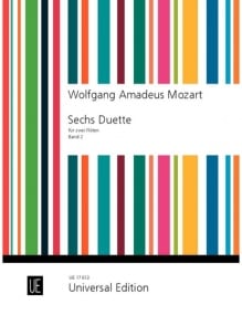 Mozart: 6 Duets for Two Flutes Volume 2 published by Universal