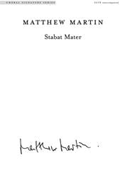 Martin: Stabat Mater SATB published by Faber