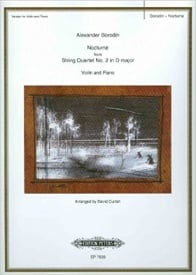 Borodin: Nocturne from String Quartet No.2 for Violin published by Peters