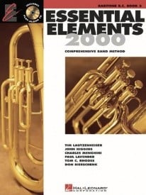 Essential Elements 2000 Book 2 : Baritone (Bass Clef) published by Hal Leonard (Book & CD)