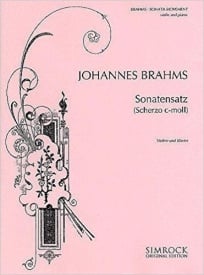 Brahms: Sonatensatz (Scherzo Movement) in C minor for Violin published by Simrock