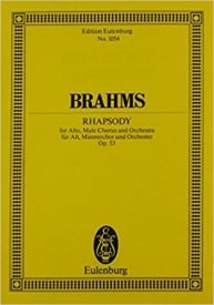 Brahms: Rhapsody Opus 53 (Study Score) published by Eulenburg