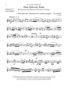 Kelly: Don Quixote Suite for Soprano Saxophone published by Emerson