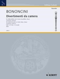 Bononcini: Divertimenti da camera Vol 1 for Treble Recorder published by Schott