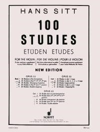 Sitt: 100 Studies Opus 32 Book 2 for Violin published by Schott