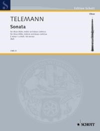 Telemann: Sonata in E Minor for Oboe published by Schott