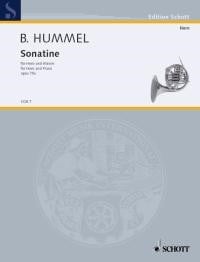 Hummel: Sonatina Opus 75a for Horn published by Schott