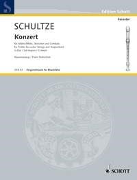 Schultze: Concerto in G for Treble for Recorder published by Schott