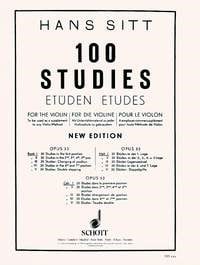 Sitt: 100 Studies Opus 32 Book 1 for Violin published by Schott