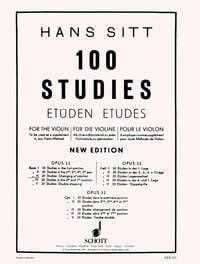 Sitt: 100 Studies Opus 32 Book 3 for Violin published by Schott