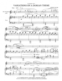 Jacob: Variations on a Dorian Theme for Saxophone published by Emerson