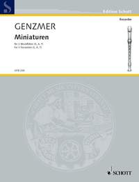 Genzmer: Miniatures for 3 Recorders published by Schott