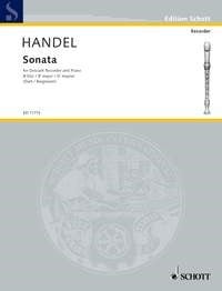 Handel: Sonata in Bb HWV357 for Recorder published by Schott