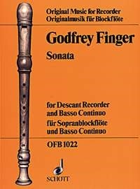 Finger: Sonata for Descant Recorder published by Schott