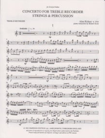 Ridout: Concerto for Treble Recorder published by Emerson