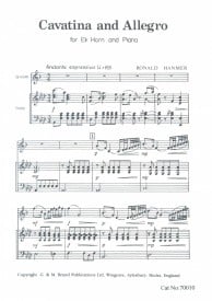 Hanmer: Cavatina & Allegro for Eb Horn published by G & M