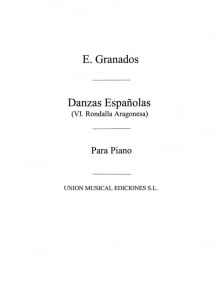 Granados: Danza Espanola No.6 Rondalla Aragonesa for Piano published by UME