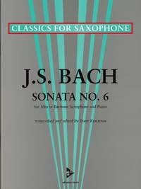 Bach: Sonata No. 6 for Alto Saxophone published by Advance Music