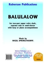 Springthorpe: Balulalow 2pt published by Roberton