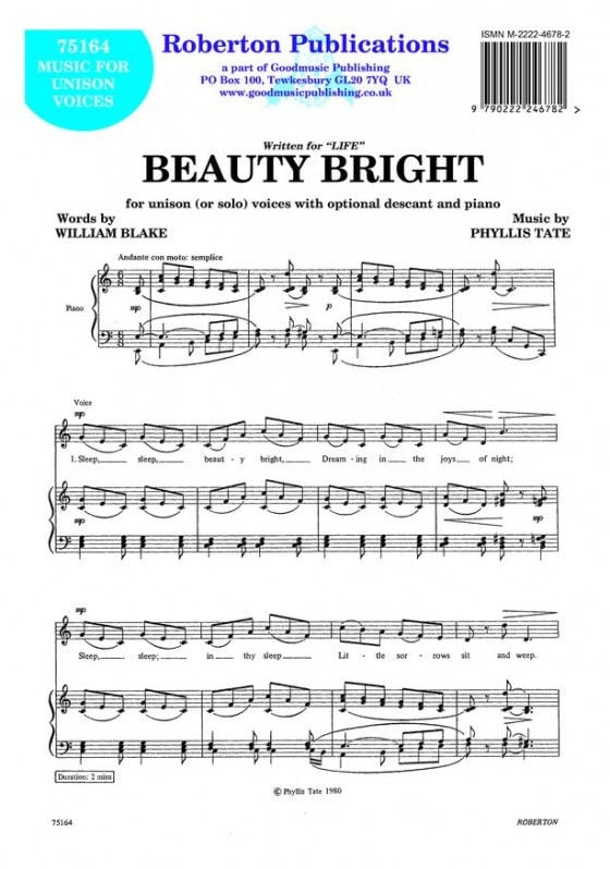 Tate: Beauty Bright published by Roberton