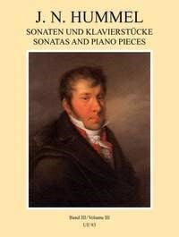 Hummel: Sonatas & Piano Pieces Volume 3 published by Universal