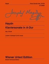 Haydn: Sonata HOB XVI:26 in A for Piano published by Wiener Urtext