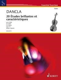 Dancla: 20 tudes brillantes et caractristiques Opus 73 for Violin published by Schott