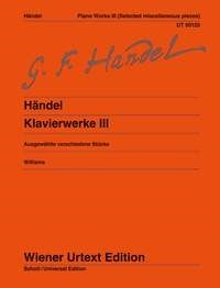 Handel: Keyboard Works 3 (Selected miscellaneous pieces) published by Wiener Urtext