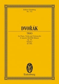 Dvorak: Piano Trio E minor Opus 90 B 166 (Study Score) published by Eulenburg