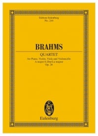 Brahms: Piano Quartet A major Opus 26 (Study Score) published by Eulenburg