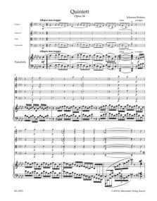 Brahms: Piano Quintet in F minor Opus 34 published by Barenreiter