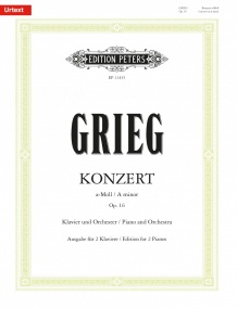 Grieg Piano Concerto in A minor ed Burmeister published by Peters