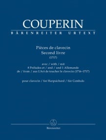 Couperin: Pices de clavecin. Second livre (1717) for Harpsichord published by Barenreiter