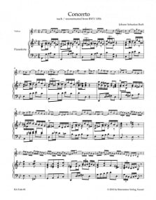 Bach: Concerto in G Minor BWV1056 for Violin published by Barenreiter