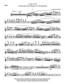 Ball: Concerto for Flute published by Emerson