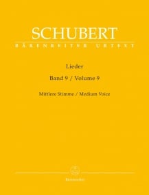 Schubert: Lieder Volume 9 for Medium Voice published by Barenreiter
