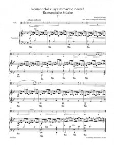 Dvorak: Romantic Pieces Opus 75 for Viola published by Barenreiter