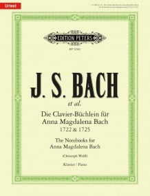 Bach: The Notebooks for Anna Magdalena Bach 1722 & 1725 for Piano published by Peters