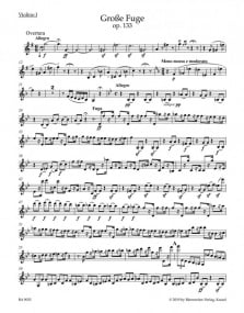Beethoven: Groe Fuge String Quartet Opus 133 published by Barenreiter