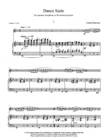 Harrison: Dance Suite for Soprano Saxophone published by Emerson